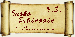 Vasko Srbinović vizit kartica